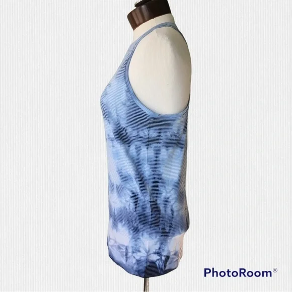 Lululemon Run Swiftly Tech Tank Top Racerback Workout Tie Dye Blue - Picture 2 of 5